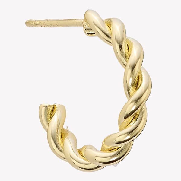 Athra 14kt. Gold over Brass 16mm Twisted Hoop Earrings