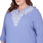 Plus Size Alfred Dunner Summer Breeze Woven Embroider Yoke Blouse - image 2