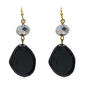 Ashley Cooper&#40;tm&#41; Gold-Tone Oval Jet Bead Drop Fishhook Earrings - image 1