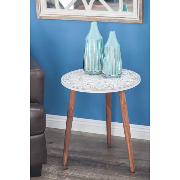 9th & Pike® White Wood Contemporary Accent Table