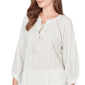 Womens Ruby Rd. Renaissance Romance Crinkle Stripe Blouse - image 4