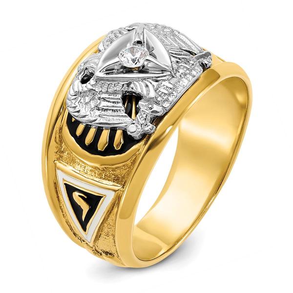 Mens Diamond Classics™ 10kt Diamond 32nd Scottish Rite Eagle Ring