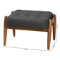 Baxton Studio Jeanine Japandi Wood Ottoman Footstool - image 8