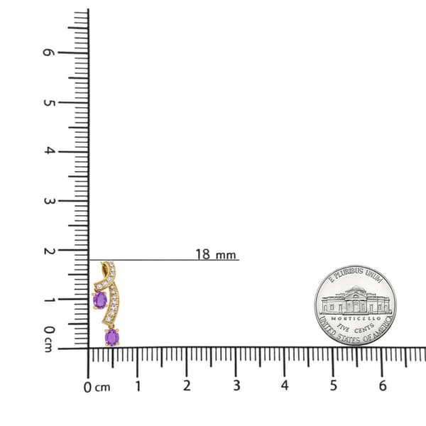 Haus of Brilliance 14kt. Yellow Gold Purple Sapphire Pendant