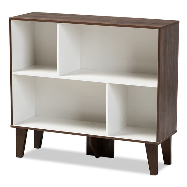 Baxton Studio Senja Two-Tone 4 Shelf Bookcase - image 