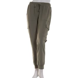 Juniors No Comment Fleece Lined Solid Cargo Pocket Joggers