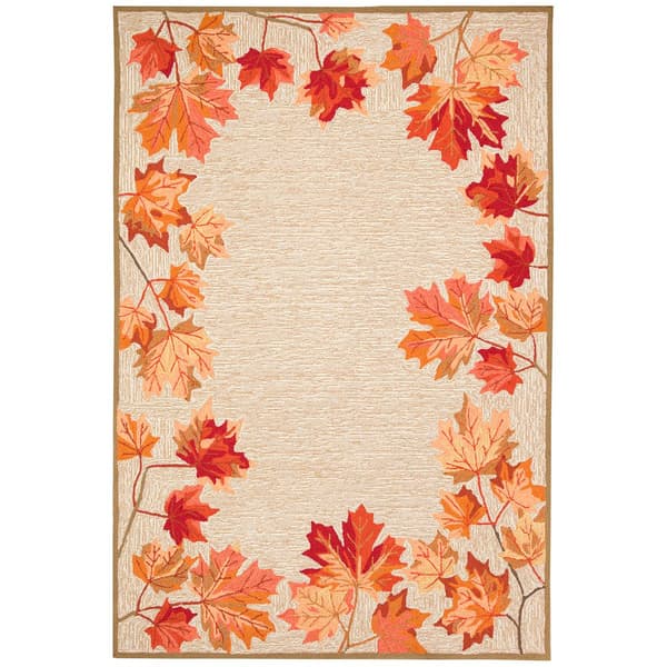 Liora Manne Ravella Falling Leaves Border Large Area Rug