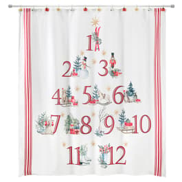 Avanti Holiday Countdown Shower Curtain