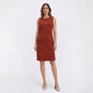 Womens Vivid Aura Sleeveless Zip Neck Diamond Knit Sheath Dress - image 1