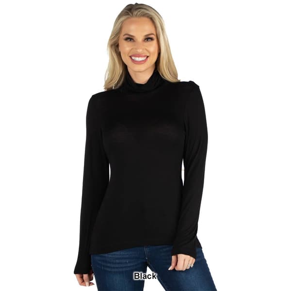 Womens 24/7 Comfort Apparel Long Sleeve Turtleneck Top