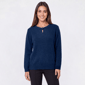 Womens Preswick & Moore® Keyhole Neck with Knot Accent Sweater - image 2