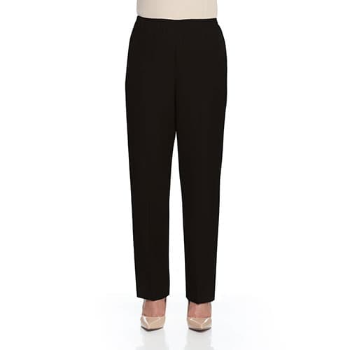 Alfred Dunner Misses Classics Pull-On Pants, 10 Short, Black at