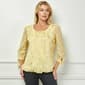 Womens Sara Michelle 3/4 Sleeve Floral Foil Print Top - image 1