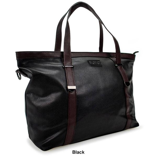 Badgley Mischka Anna XL Vegan Leather Tote Weekender Travel Bag