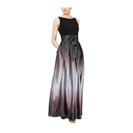 Petites SLNY Sleeveless Ombre Charmeuse Gown