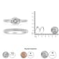 Haus of Brilliance Sterling Silver 1/4ct. Diamond Halo Bridal Set - image 6