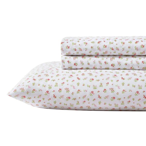 Laura Ashley Mae Microfiber Floral Sheet Set
