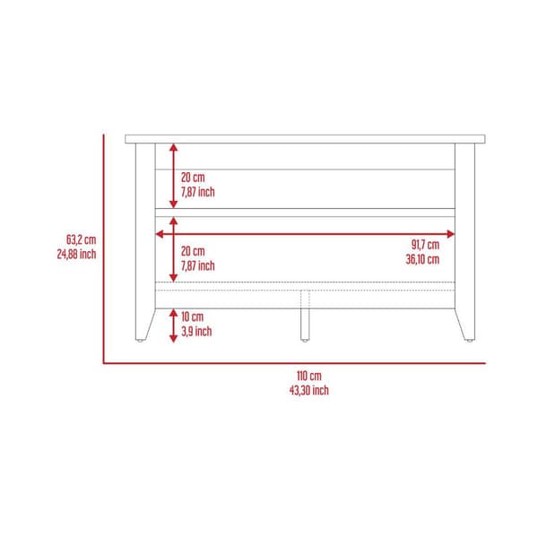 FM FURNITURE Vilna Storage Bench
