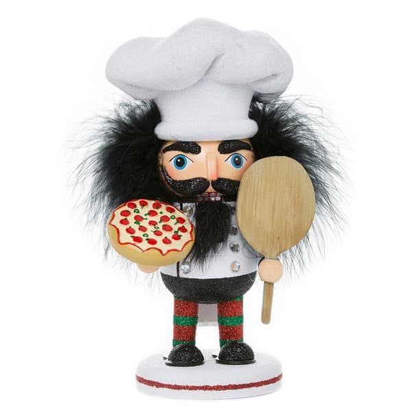 Kurt S. Adler 8in. Hollywood Nutcracker Pizza Guy Nutcracker - image 