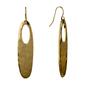 Roman Bella Uno Gold-Tone Elongated Oval Earrings - image 1