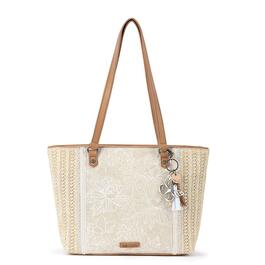 Sakroots Meadow Tote - White Flower Blossom