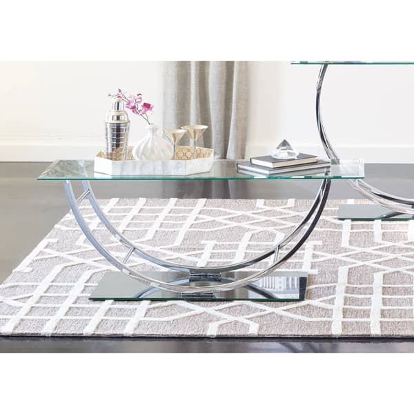 Coaster U-shaped Coffee Table - Chrome - image 