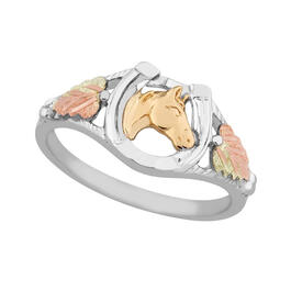 Black Hills Gold Sterling Silver Horseshoe Ring