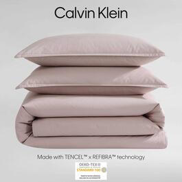 Calvin Klein Naturals Solid Cotton-Rich 3pc. Duvet Cover Set