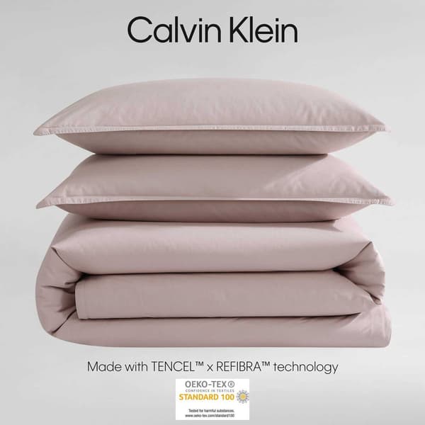 Calvin Klein Naturals Solid Cotton-Rich 3pc. Duvet Cover Set