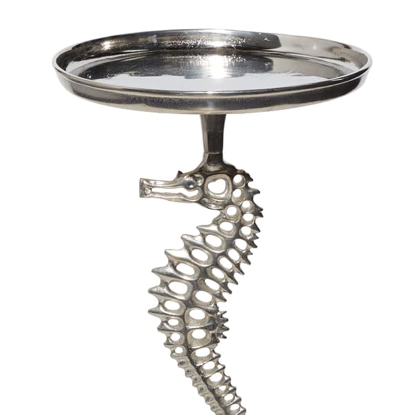 9th & Pike&#174; Aluminum Traditional Coastal Accent Table