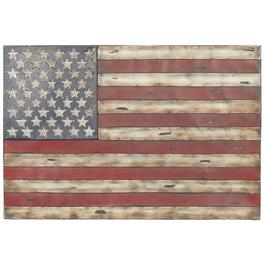 9th & Pike&#40;R&#41; Wrought Iron American Flag Rustic Wall Art