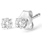 Haus of Brilliance Silver 1/4ctw. Lab Grown Diamond Stud Earrings - image 2