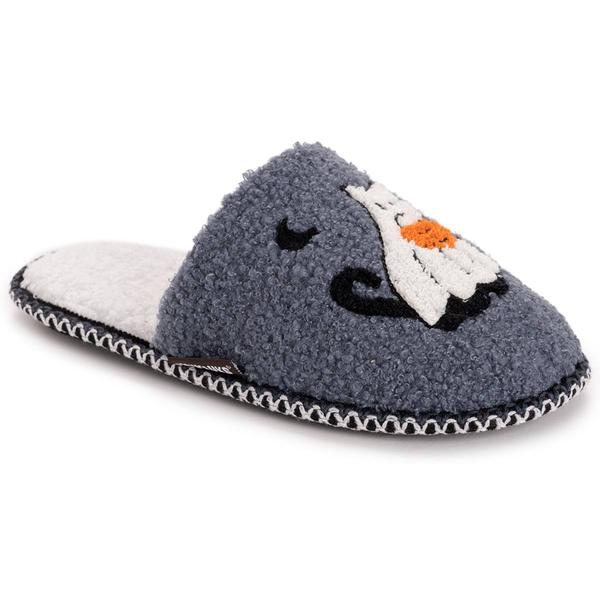 Womens MUK LUKS(R) Novelty Punch Needle Scuff Ghost Cat Slippers - image 