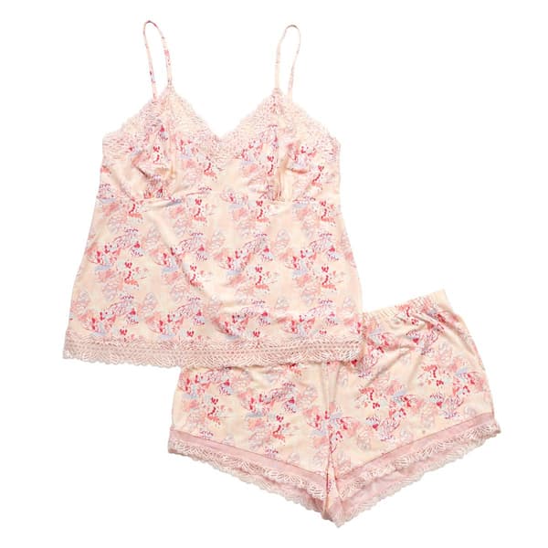 Womens Jessica Simpson Butterfly Cami Pajama Set w/Lace
