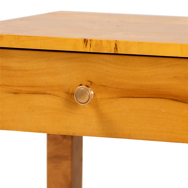 bali & pari Azmi Modern Real Burl Wood 2-Drawer Nightstand