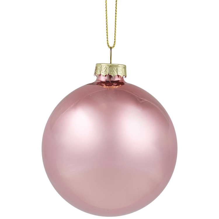 Northlight 9ct. 2-Finish Pink Glass Ball Christmas Ornaments