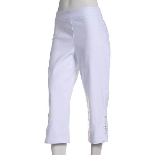 Petite Briggs Crochet Hem Luxe Millenium Capris