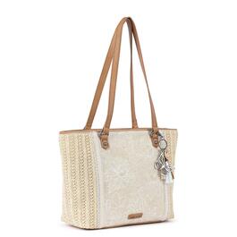 Sakroots Meadow Tote - White Flower Blossom