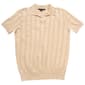 Mens Visitor Ribbed Johnny Collar Short Sleeve Knit Polo - image 1