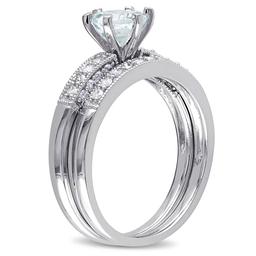 Gemstone Classics™ 10kt. White Gold Aquamarine Bridal Set