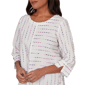 Petite Alfred Dunner Grand Bazaar Rainbow Stripe Blouse - image 5