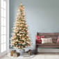 Puleo International 7.5ft. Pre-Lit Flocked Artic Fir Potted Tree - image 3