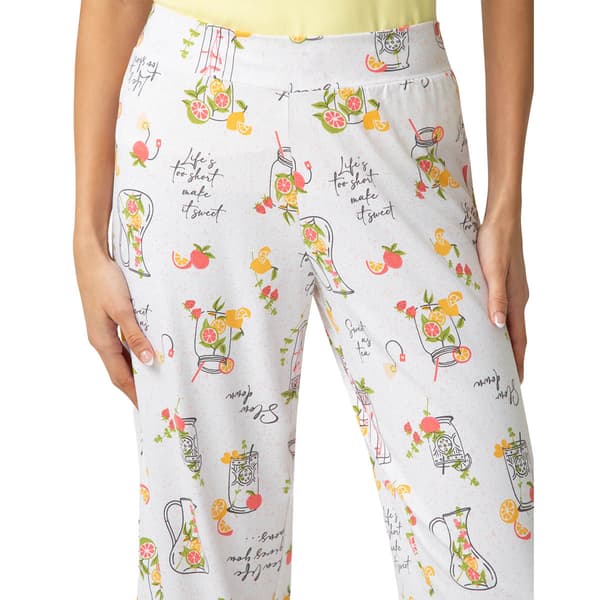 Womens HUE® Solid Top Sweet As Tea Printed Capri 3 Piece Set