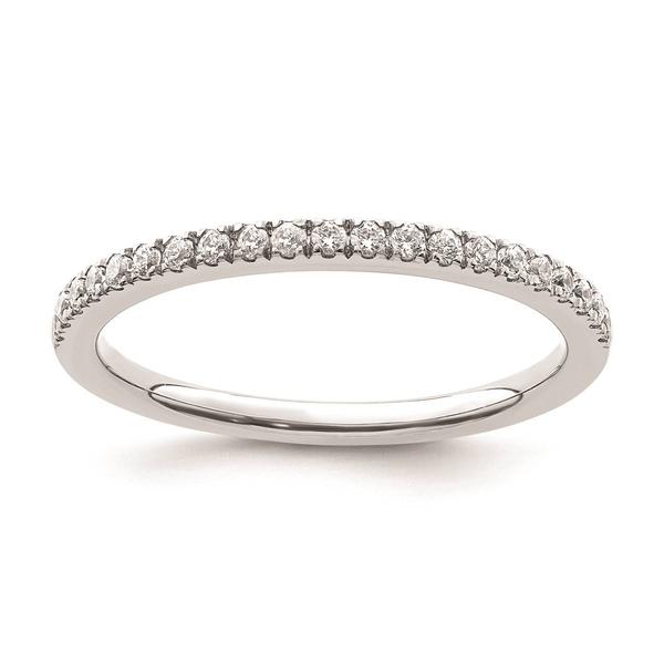 Pure Fire 14kt. White Gold Lab Grown Diamond Wedding Band - image 