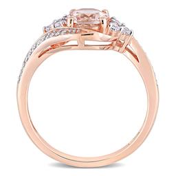 Gemstone Classics™ 10kt. Rose Gold Diamond Crossover Ring
