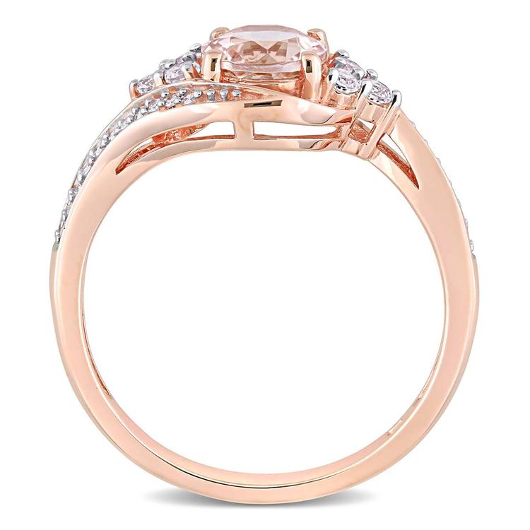 Gemstone Classics™ 10kt. Rose Gold Diamond Crossover Ring