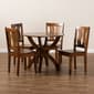 Baxton Studio Karla Walnut Brown Finish Wood 5pc. Dining Set - image 8