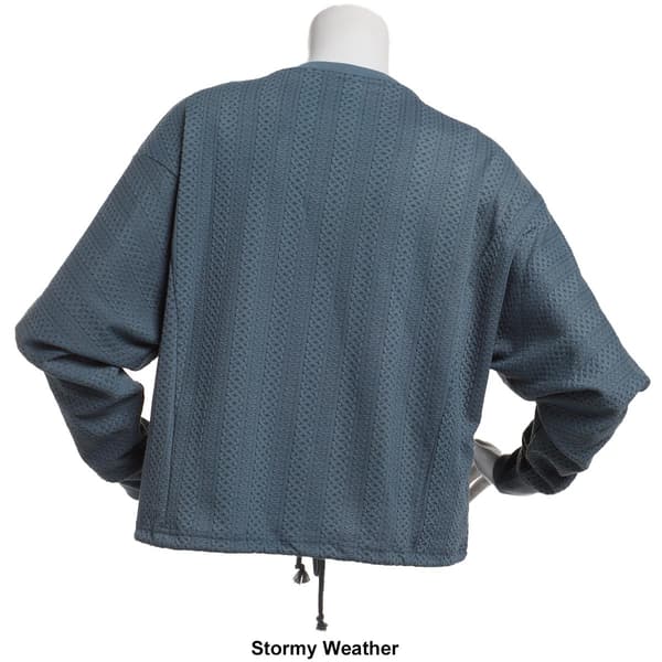 Womens Ebb &amp; Flow Long Sleeve Cable Tie Front Dolman Top