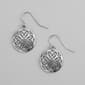 Design Collection Silver-Tone Round Open Cut Out Earrings - image 1