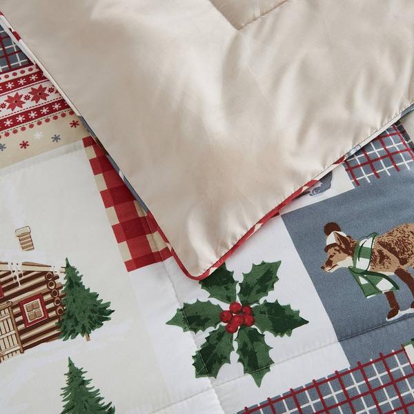 Freshfolds Winter Reversible Cozy Maple 3pc. Comforter Set